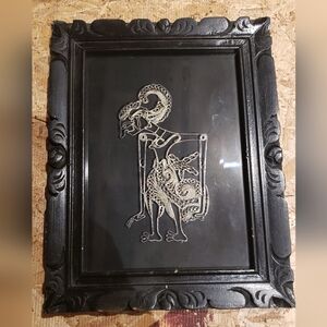 Black Framed SILVER Art with Intricate Design